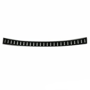 Subaru Outback Bumper Sill Cover - Rear - Omac - S.Steel + Carbon Foiled Gloss - Silver - 2015-2019 Subaru Outback Bumper Sill Cover - Rear - Omac - S.Steel + Carbon Foiled Gloss - Silver - 2015-2019